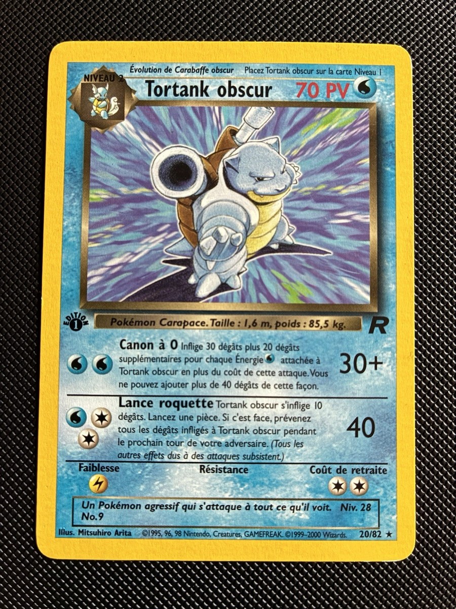 Tortank Obscur 20/82 1st Edition Pokemon French Dark Blastoise