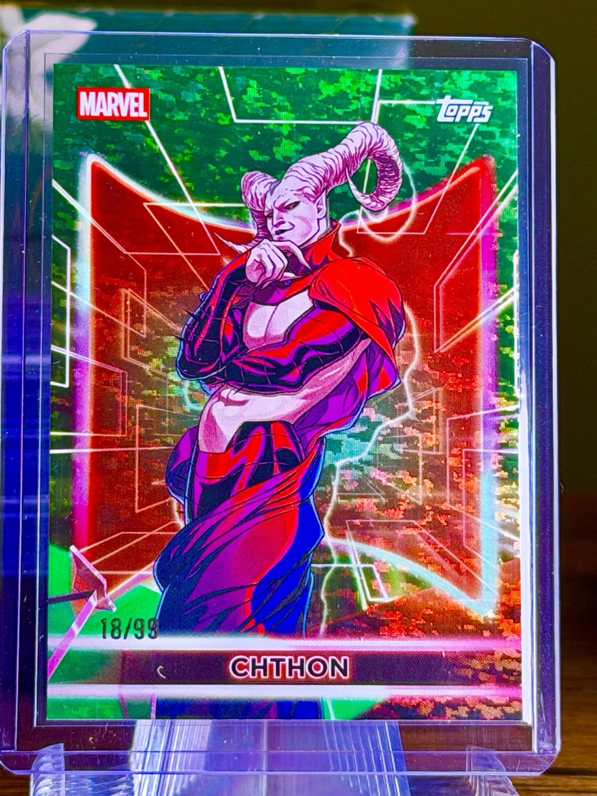 Topps 2026 Marvel Neon Chthon /99 #79