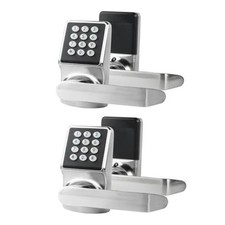 Keyless Entry Door Lock with Keypad - Digital Door Lock 2 Pack Satin Nickell