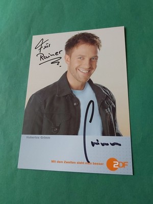 Hubertus Grimm, television, cinema, autograph card  