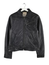 Vintage 00s Teddy Smith Leder Jacke Schwarz M Herren