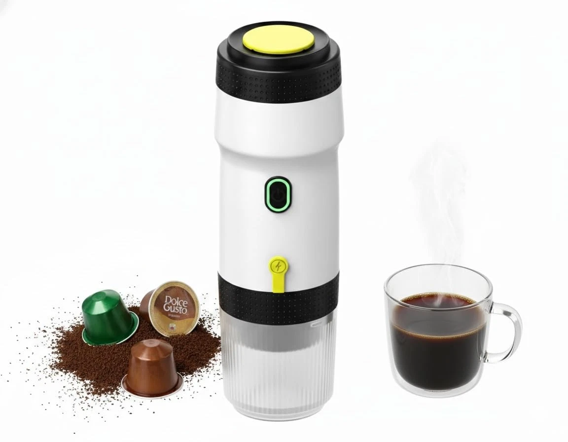 Portable Espresso Maker, 20 Bar Pressure Small Coffee Machine, Rechargeable B...