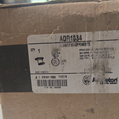 Appleton Powertite ARC1034 100A 600VAC 250VDC Flanged Weatherproof Receptacle