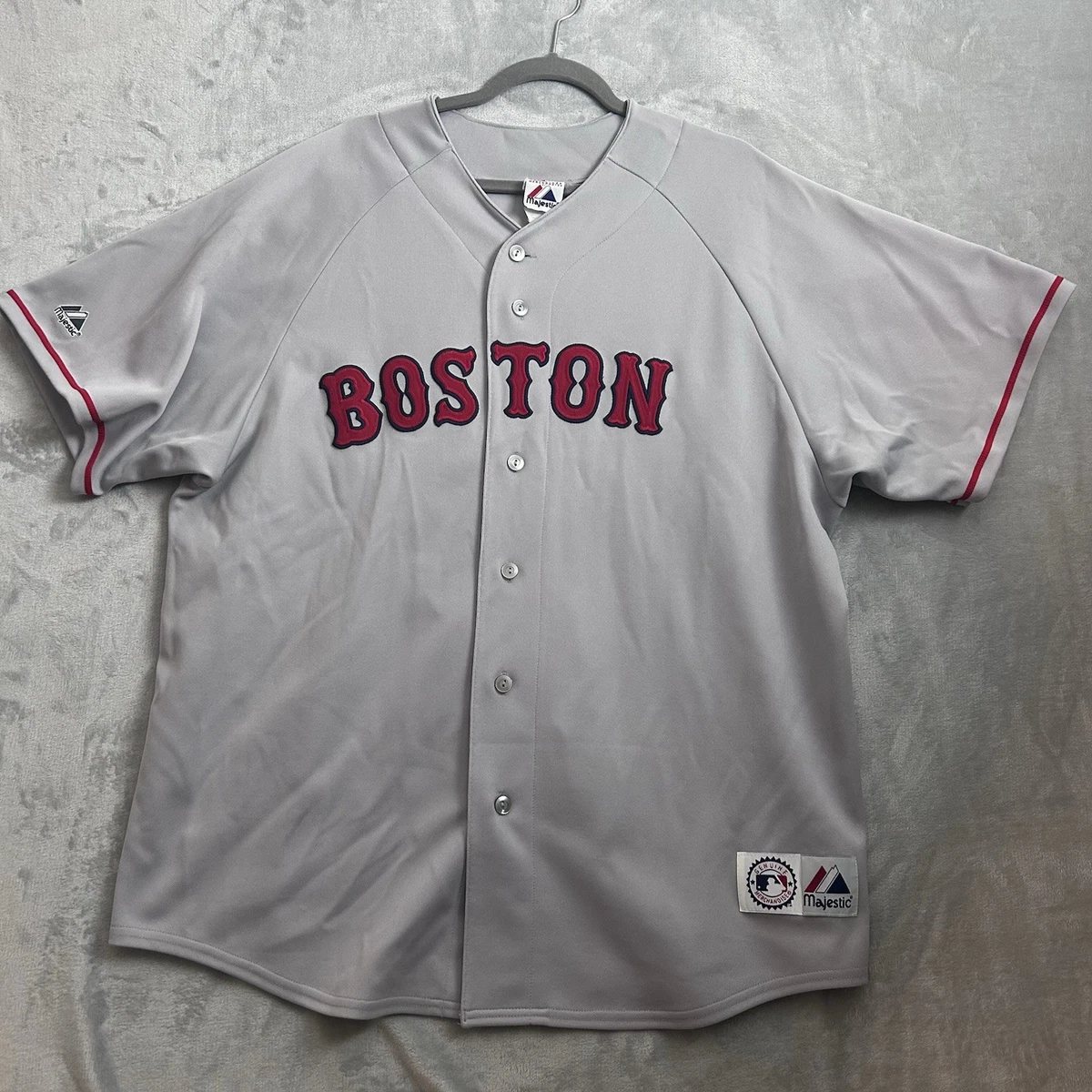 Boston Red Sox Jersey Mens 2XL Gray Majestic #8 Martin