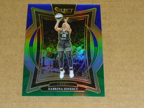 2025 Panini Select WNBA SABRINA IONESCU BLUE GREEN PRIZM LIBERTY 130/349 #98