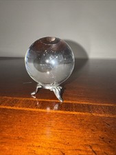 1 MINI Crystal Ball with Stand, Transparent Clear Mini Glass, 3.25" With Stand
