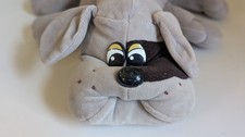 TONKA 1985 Large 18" VINTAGE POUND PUPPY Gray Body  Short EARS w/ Brown SPOTS