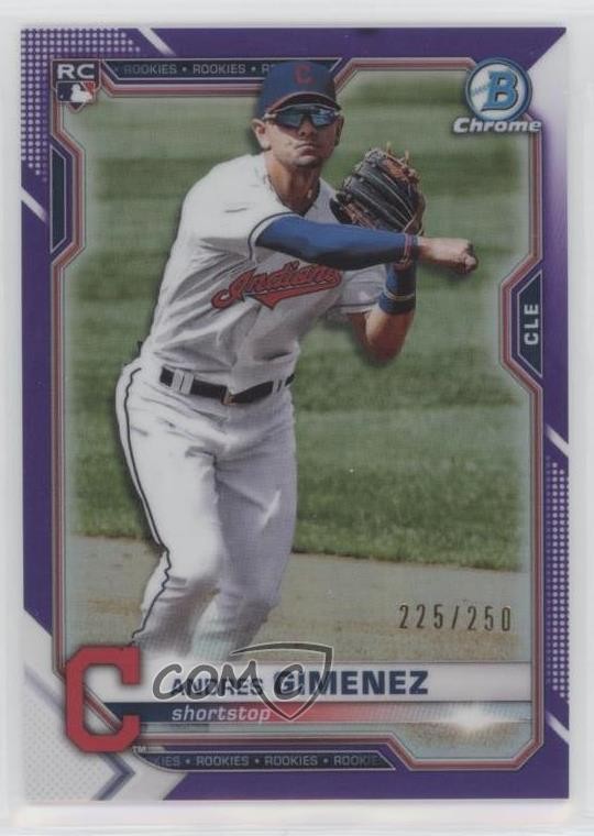 2021 Bowman Chrome Purple Refractor 225/250 Andres Gimenez #12 rf2