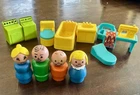 Vintage 1970s Little People Utility Set #725 Complete All-wood Figures