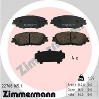 Zimmermann Bremsbelagsatz Scheibenbremse 22768.165.1 FüR Toyota RAV 5 VAN Camry
