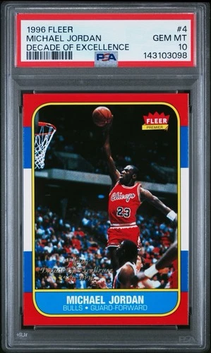 1996-97 Fleer - Decade of Excellence Michael Jordan #4 PSA 10