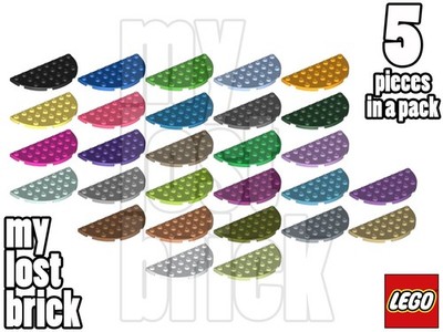 LEGO - Teil 22888 - Halbkreis Platten 4x8 (5er Pack) + NEU + FARBE AUSWÄHLEN