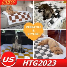 Washable Pet Couch Protector Plush Dog Couch Bed Thick Flannel Dog Couch Cover