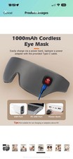 Silk Cordless Heated Eye Mask, Washable Sleep Mask Warm Compress Mask Soft Press