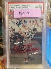 2018 Panini Luminance Christian McCaffrey red PSA 10