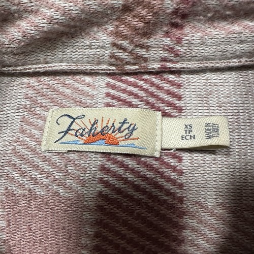 Faherty Flannel Shirt Women XS Pink Tartan Plaid Button Up Nature Hiking Camping - Picture 10 of 11
