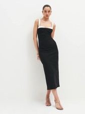 Reformation Nelle Knit Dress Black Size Small NWT 