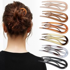 6PCS French Hair Pins for Women, Tortoise Shell French Pins Hair, Large Hair ...