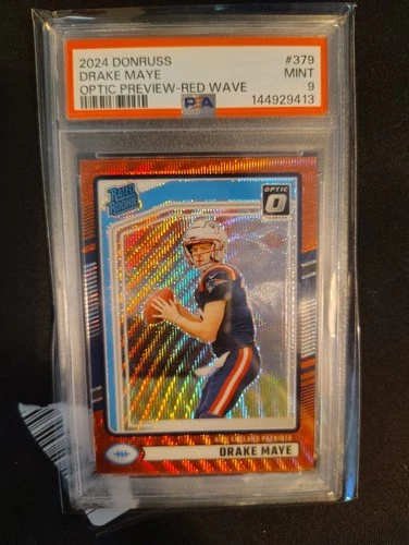 2024 PANINI DONRUSS OPTIC PREVIEW-RED WAVE #379 DRAKE MAYE ROOKIE RC PSA 9