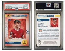 2023-24 BEN DOAK TOPPS FINEST UEF UCC FIRST CLASS RK #FR5 ROSE GOLD 13/75 PSA 10