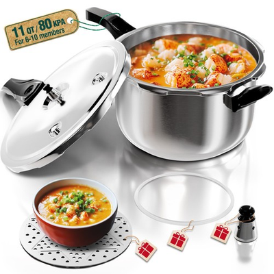 #ad Stainless Steel Pressure Cooker Non Aluminum 11 Quart Induction Pressure Coo... $150.74