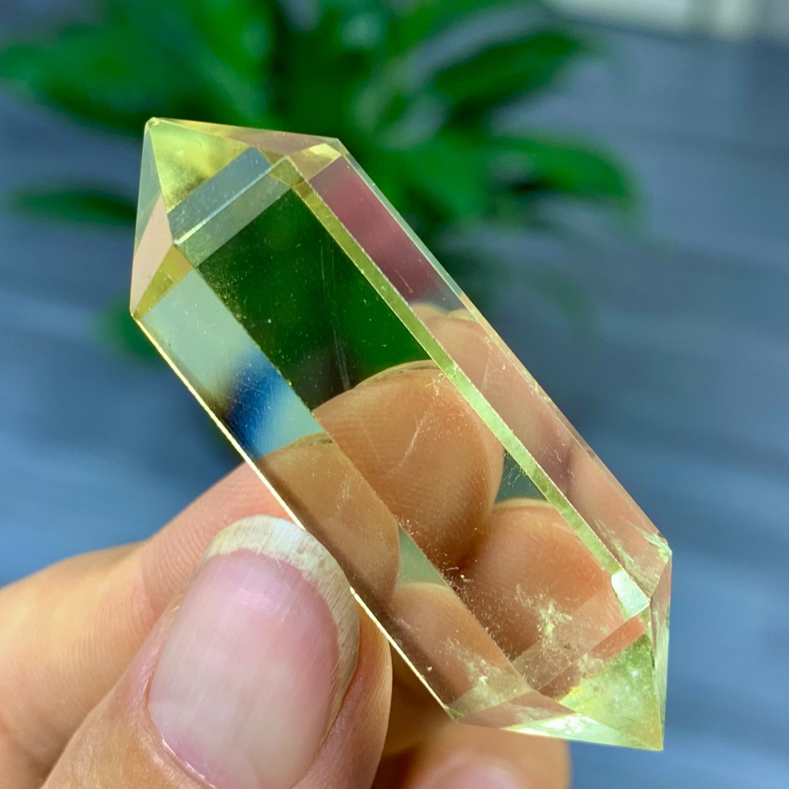 19G Natural Citrine Quartz Obelisk Double Point Wand for Reiki Healing