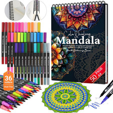 Mandala Coloring Book for Adults: 50 Relaxing Patterns with Spiral Bound Hardcov