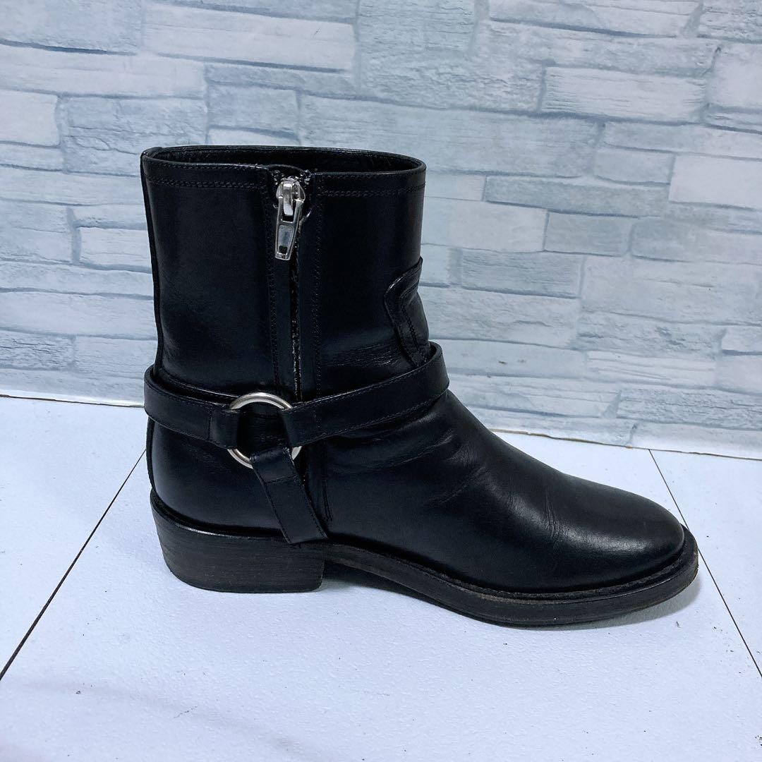 Saint Laurent Paris Boots Shoes EU 36.0 US 6.0 Leather Black Authentic thumbnail 5