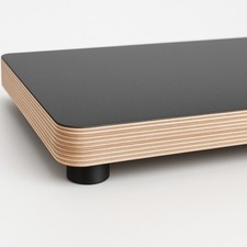 HiFi Gerätebasis MPX schwarz - 45x35 cm - Füsse schwarz - audio-IN -bASE45BB-