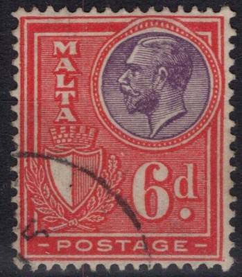 ENGLISCHE KOLONIEN MALTA 1926 GEORG V 6 D. N.165 US.