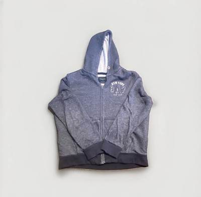 Y2K VTG Aeropostale Full Zip Men s Sherpa Lined Blue New York AERO Hoodie A87