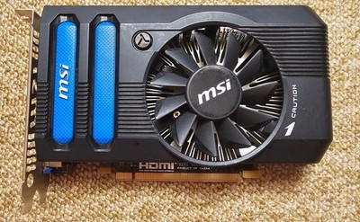 MSI AMD Radeon HD 7770 1GB DDR5 VRAM PCI-E GPU PC Grafikkarte in blau