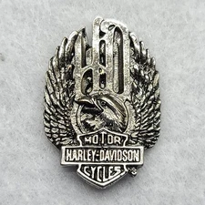 ⭐️ Harley Davidson Motorcycles HD Bar & Eagle Wings Hat Vest Jacket Pin