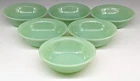 SET 6 JADEITE Fire King Ribbed Berry Bowl 4 5/8 INCHES