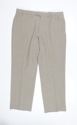 Anzughose Herren UK Größe 38 Marks and Spencer Regular Fit Beige Hose