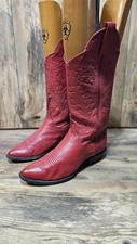 Womens Vintage Panhandle Red Leather Cowboy Boots Size 5.5B