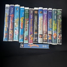 Disney Vintage VHS Tapes Bulk Media Lot of 13 Classic Kids Movies