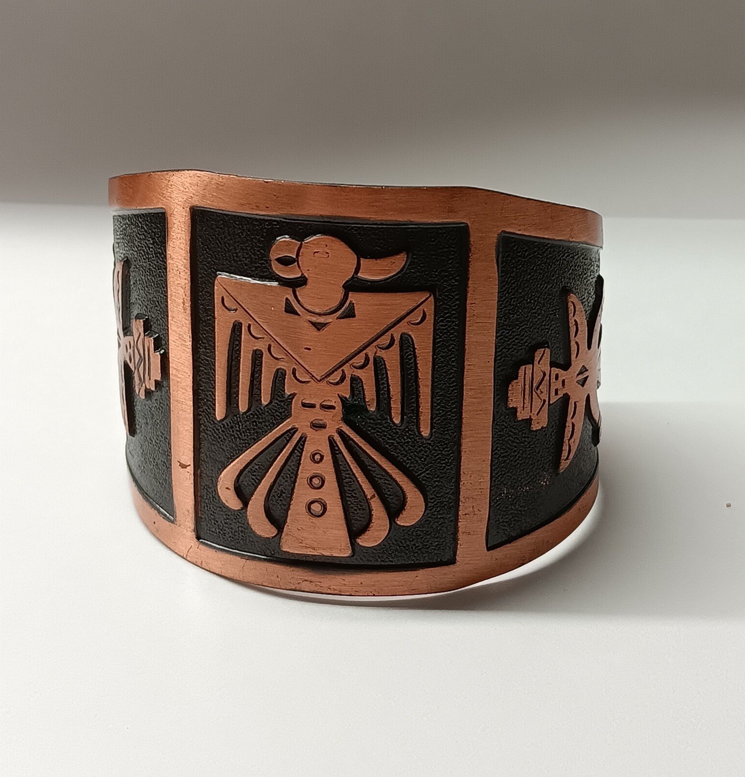 Bell Trading Post WIDE Solid Copper Cuff Bracelet… - image 1