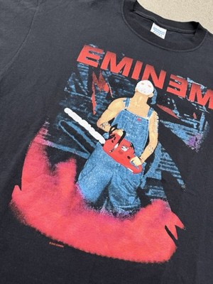 Vintage Rare 2001 Eminem European Tour Graphic Black Rap Tee