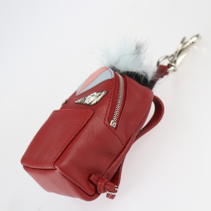 Fendi Bugs Monster Leather Python Bag Charm Keych… - image 2