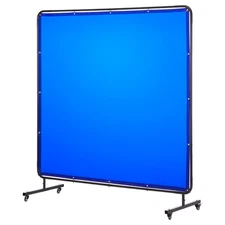 VEVOR Welding Screen with Frame 6 x 6 FT Flame-Resistant Vinyl Welding Curtain