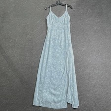 GUESS Cruz Floral Slit-Front Maxi Dress Women's Size XS Bright Canyon