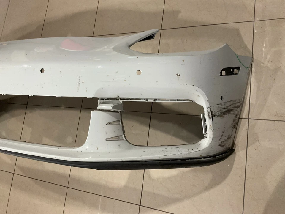 Front Bumper Cover White 2017-2019 Porsche Panamera 971+807+541 OEM - Image 2 of 4