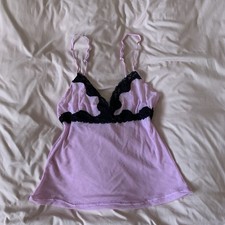 VTG RAMPAGE Lace Pink Mesh Camisole size-Medium