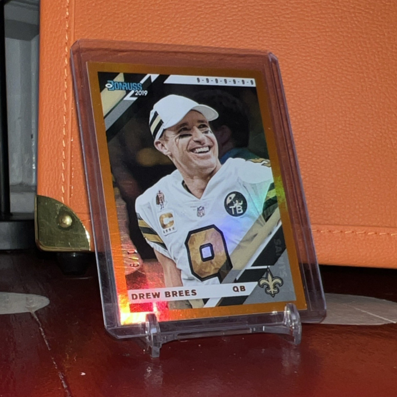 VINTAGE PRESS PROOF BRONZE 2019 Panini Donruss #/9 Drew Brees #170V Saints NFL
