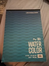 GRUMBACHER Water Color 30 fogli nuovi 11x15 140 libbre