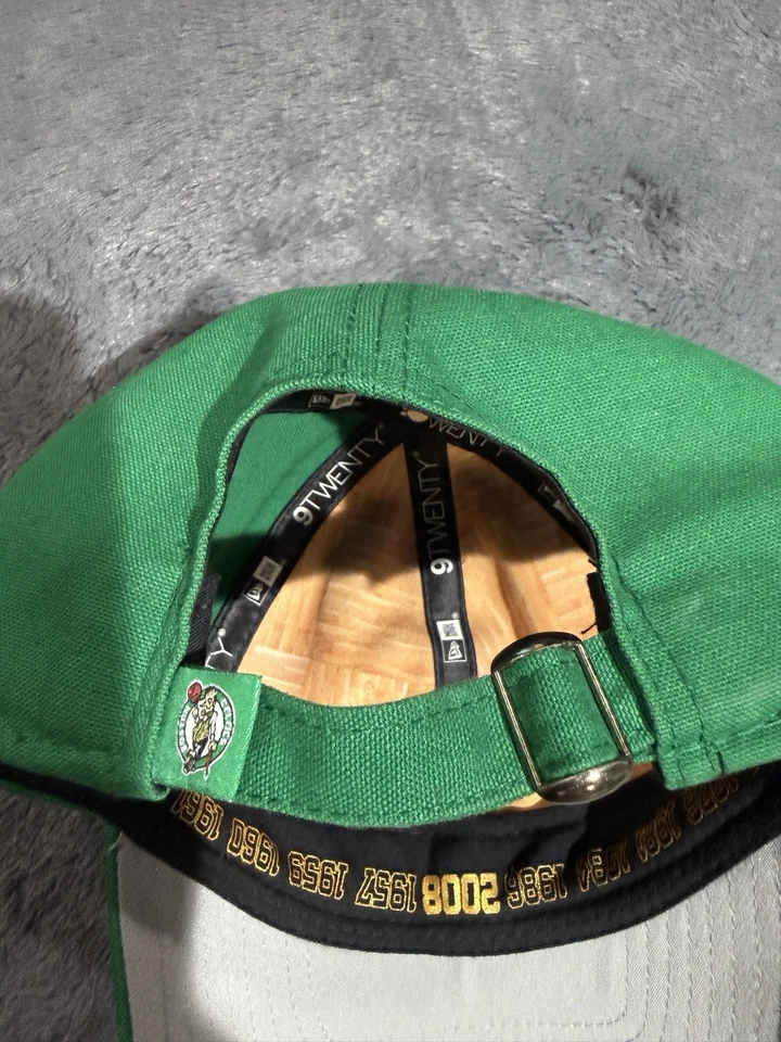 Chapéu de beisebol verde Boston Celtics logotipo trevo 17 campeonatos detalhes dourados! - Imagem 3 de 4