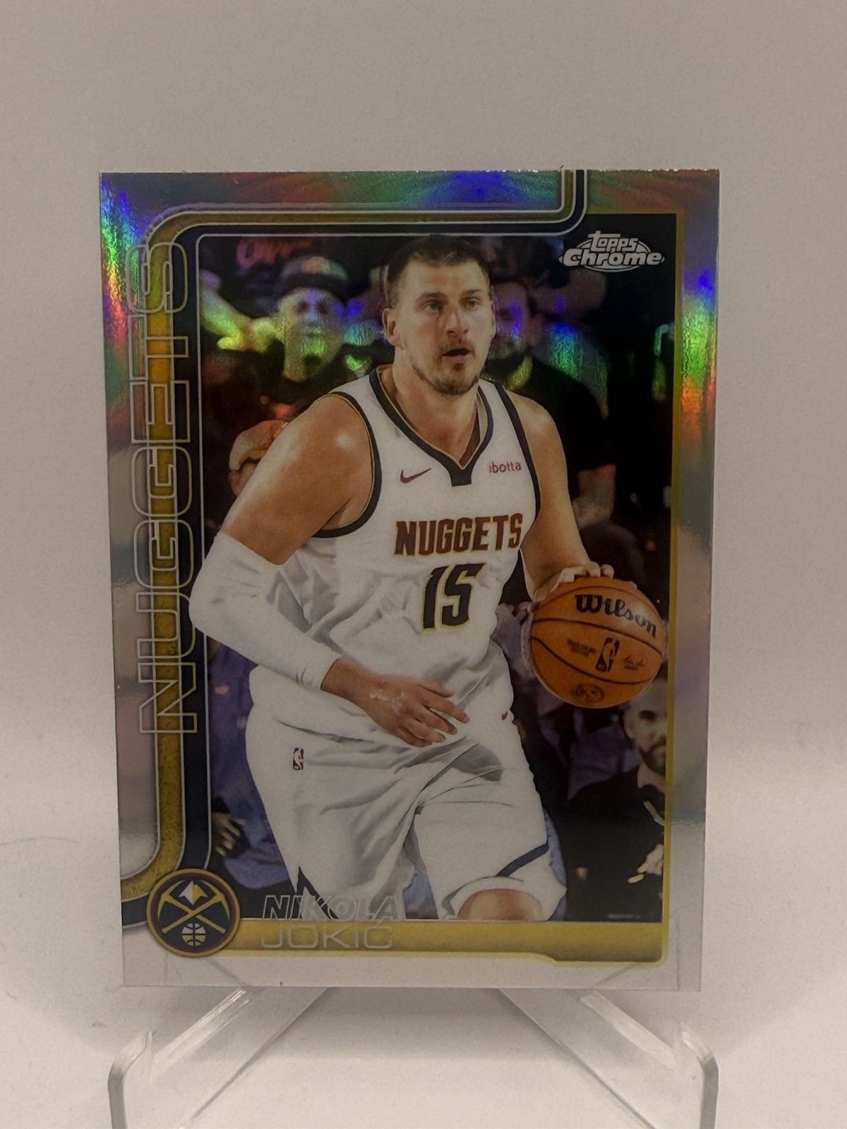 2025-26 Topps Chrome Nikola Jokic Refractor #25 Nuggets