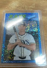 2026 Topps Heritage - Jake Mangum #227 Chrome Light Blue Sparkle Refractor