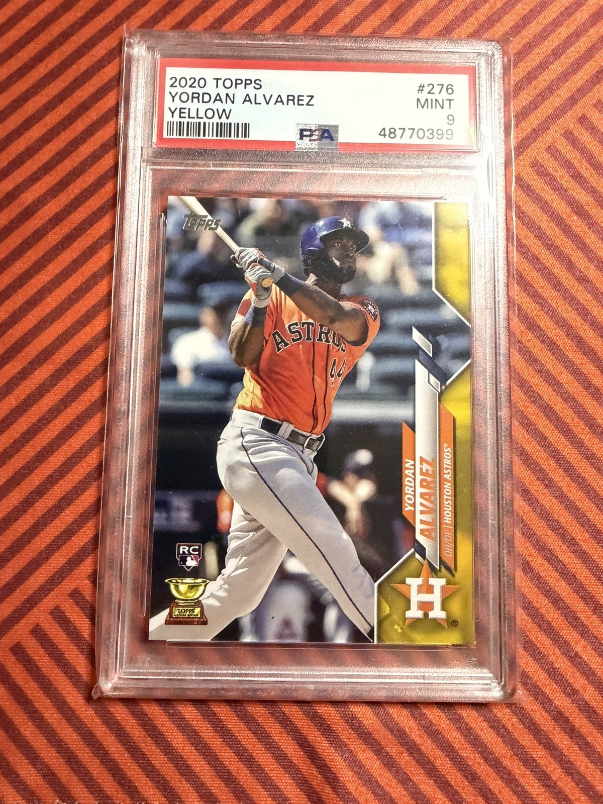 2020 Topps Walgreens Exclusive Yellow Yordan Alvarez Rookie RC #276 PSA 9